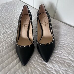 Elegant Black Studded Heels